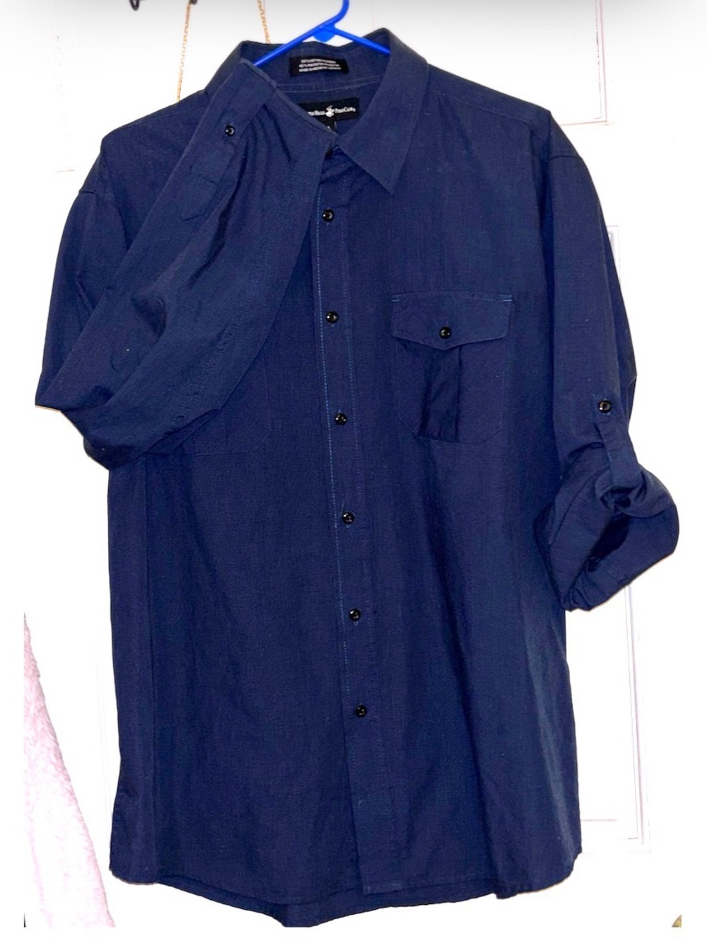 Beverly Hills Polo Club Men's Dark Navy Button-Down Shirt